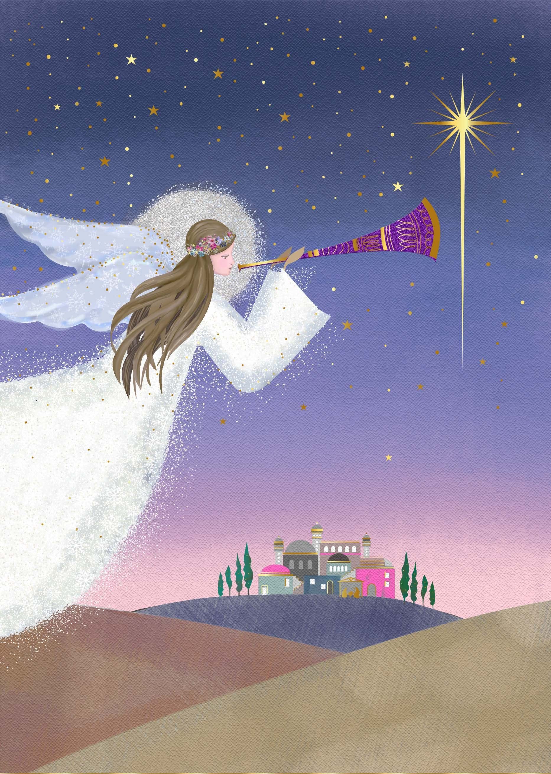 Angel's Song Personalised Christmas Card