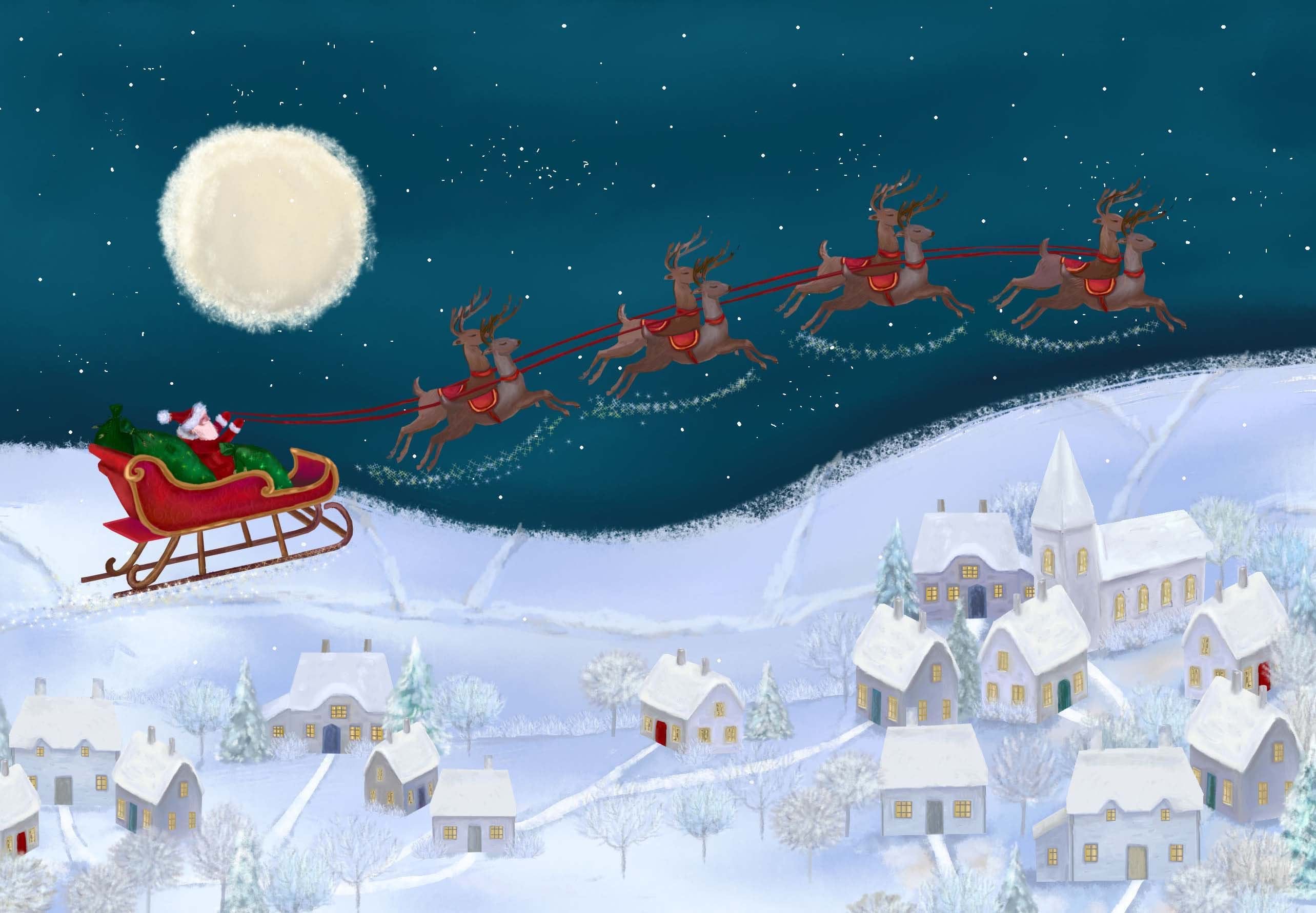 A Festive Village Personalised Christmas Card