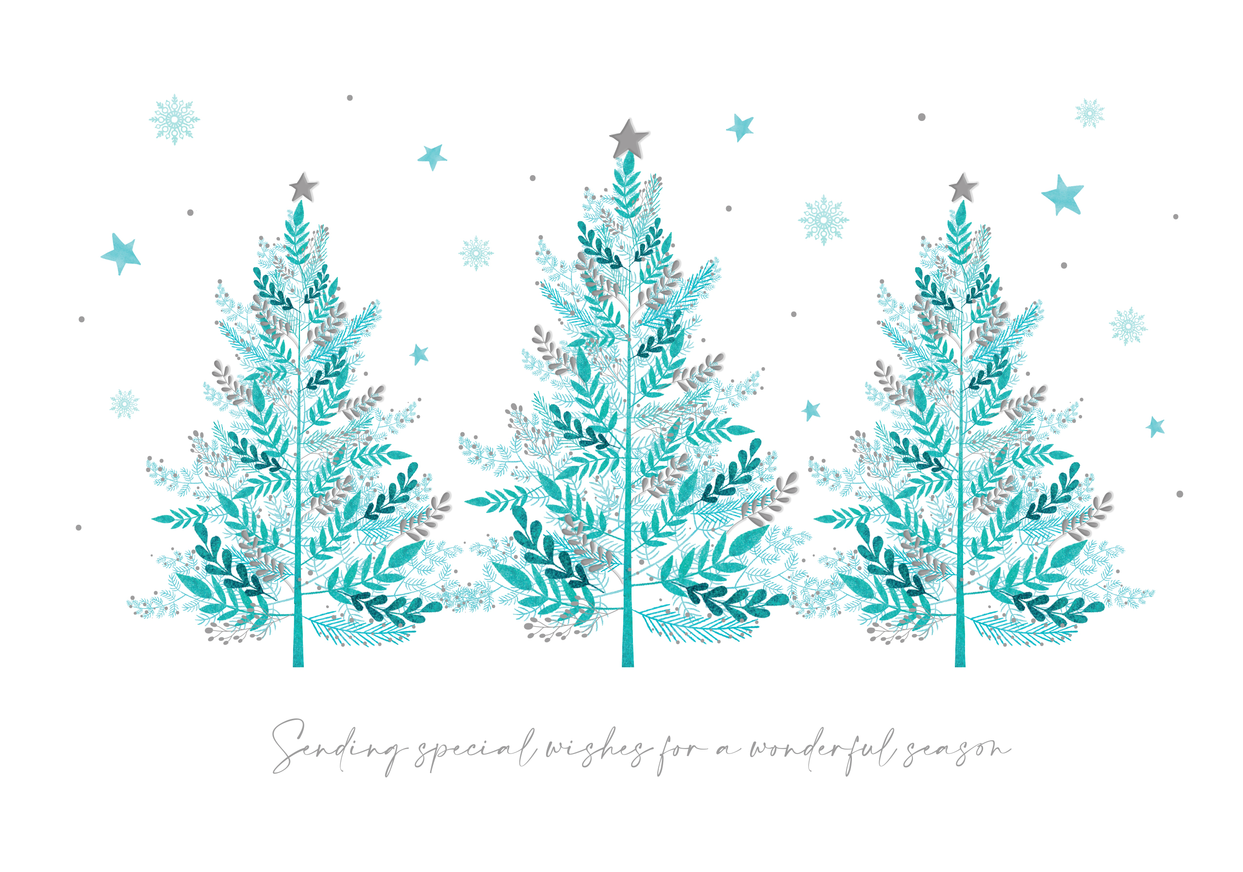 Winter Trees Personalised Christmas Card
