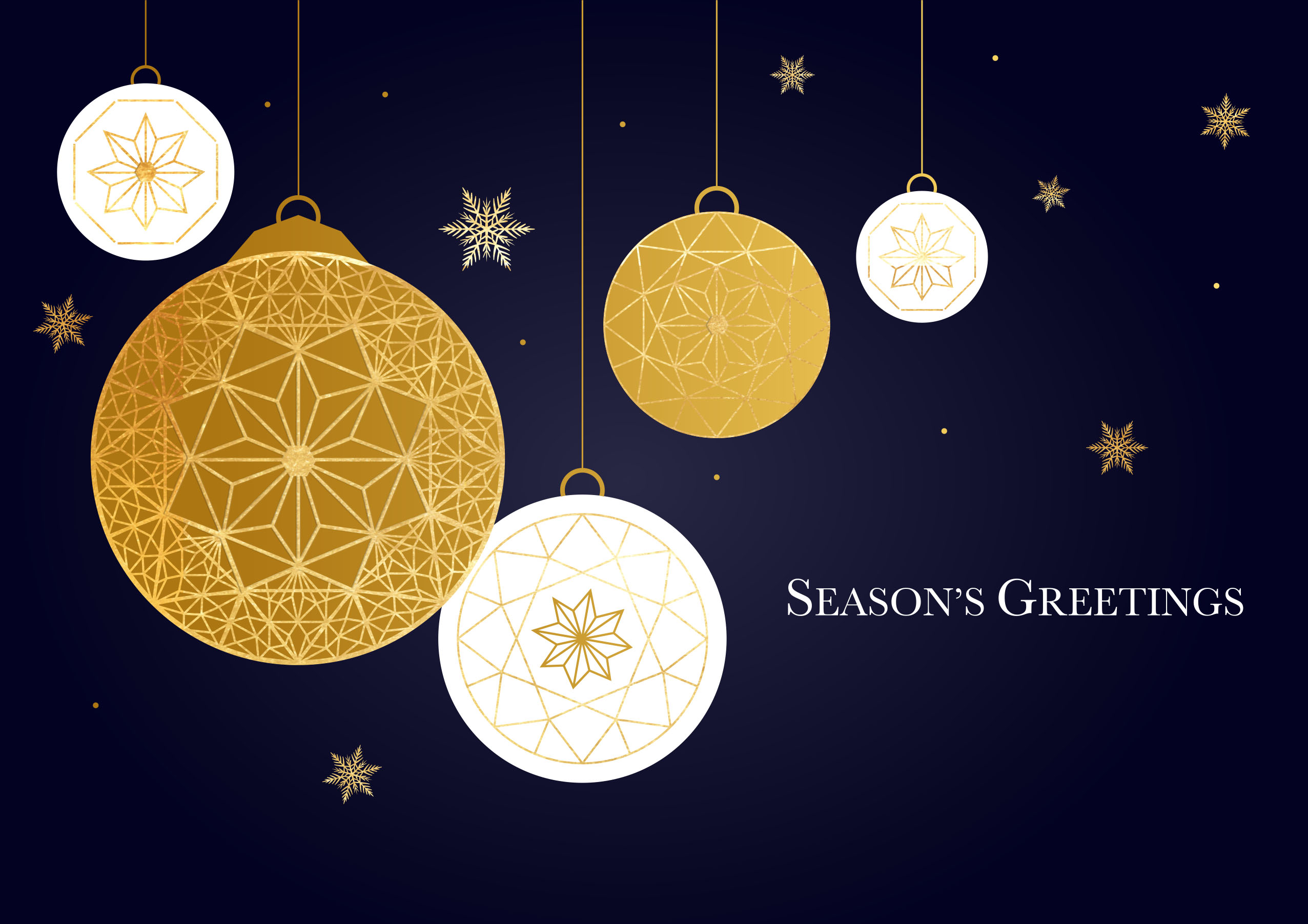 Modern Decorations Personalised Christmas Card - Foiled Name