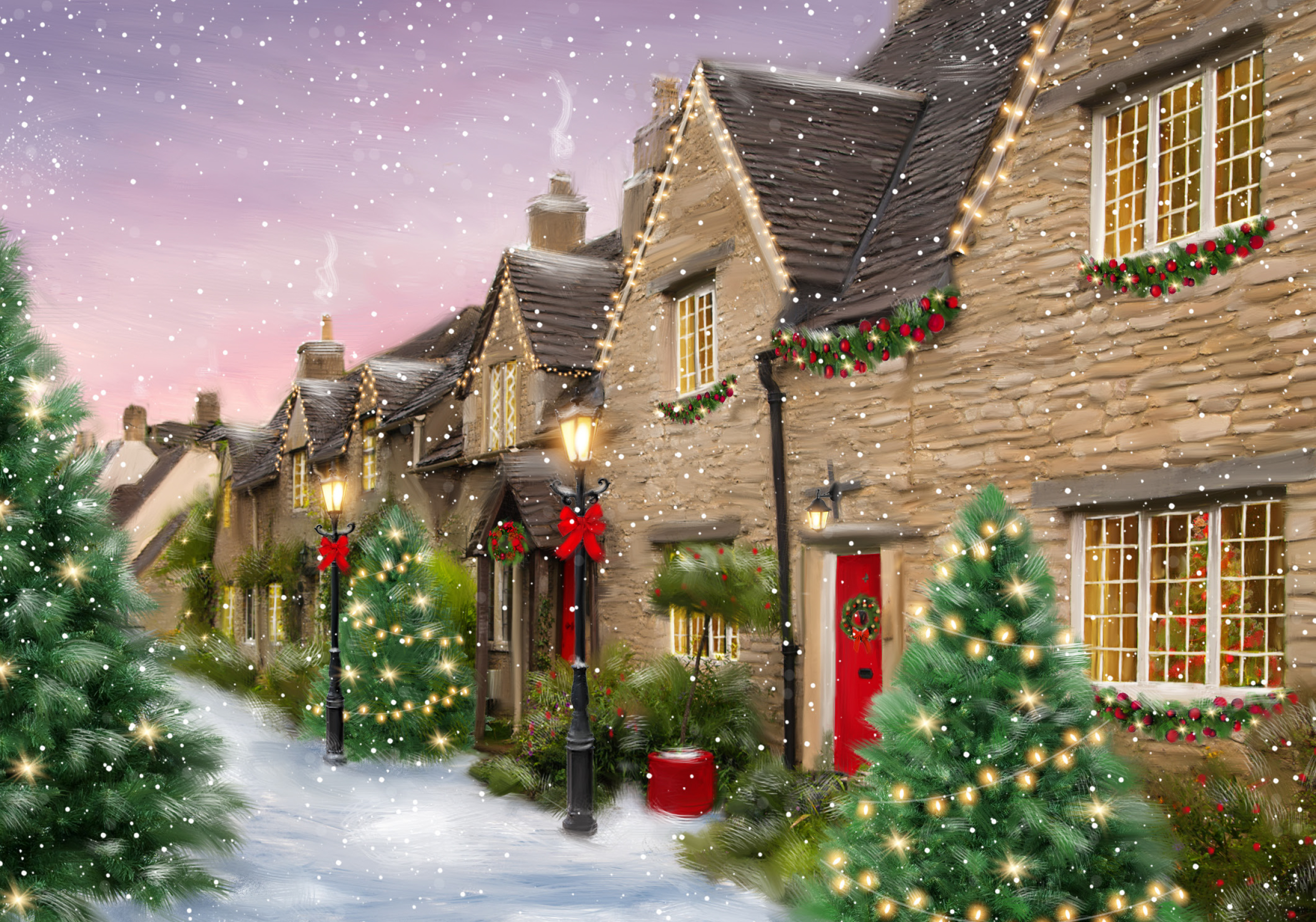 Holiday Street Personalised Christmas Card