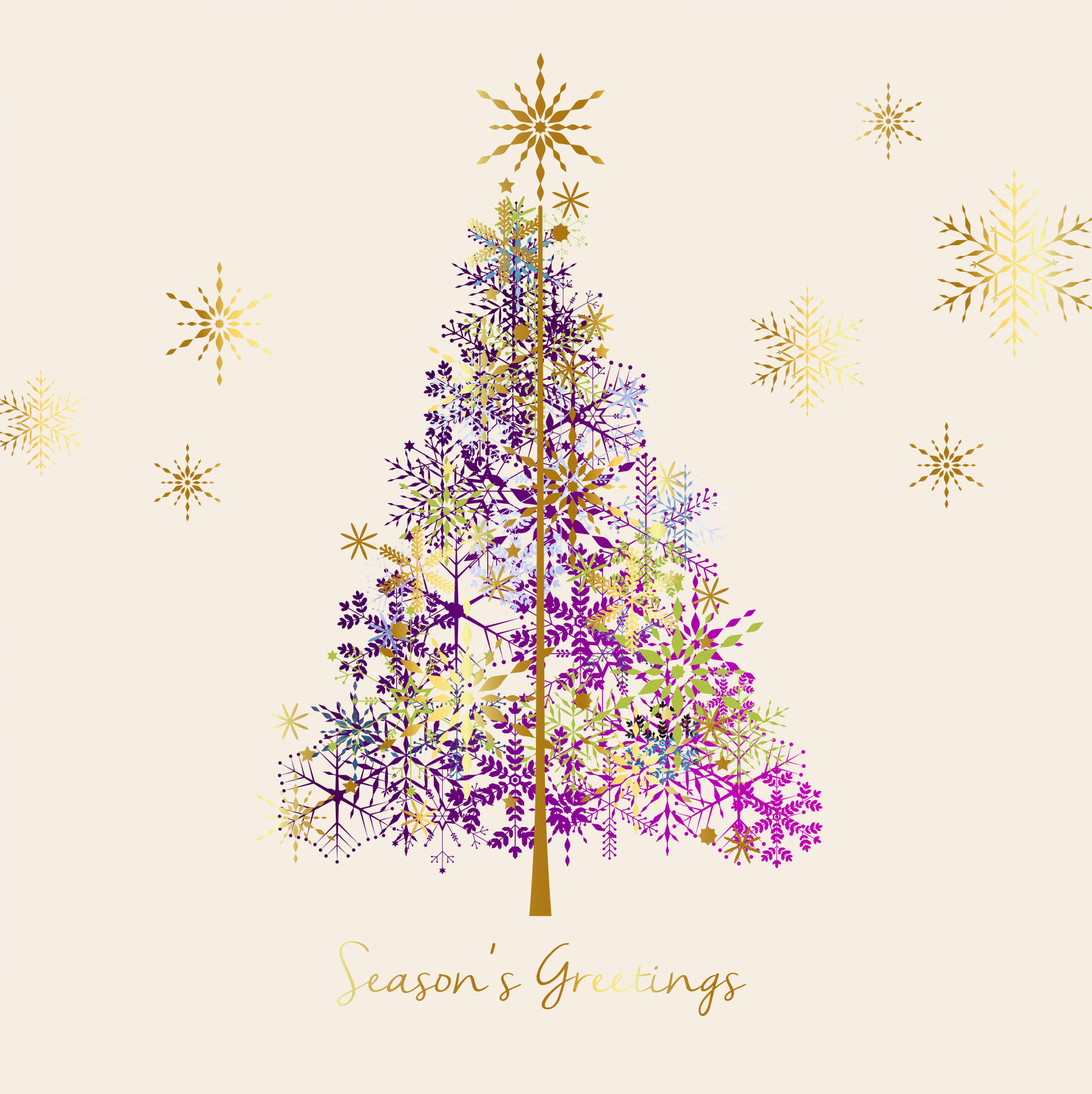 Sparkle Tree Personalised Christmas Card