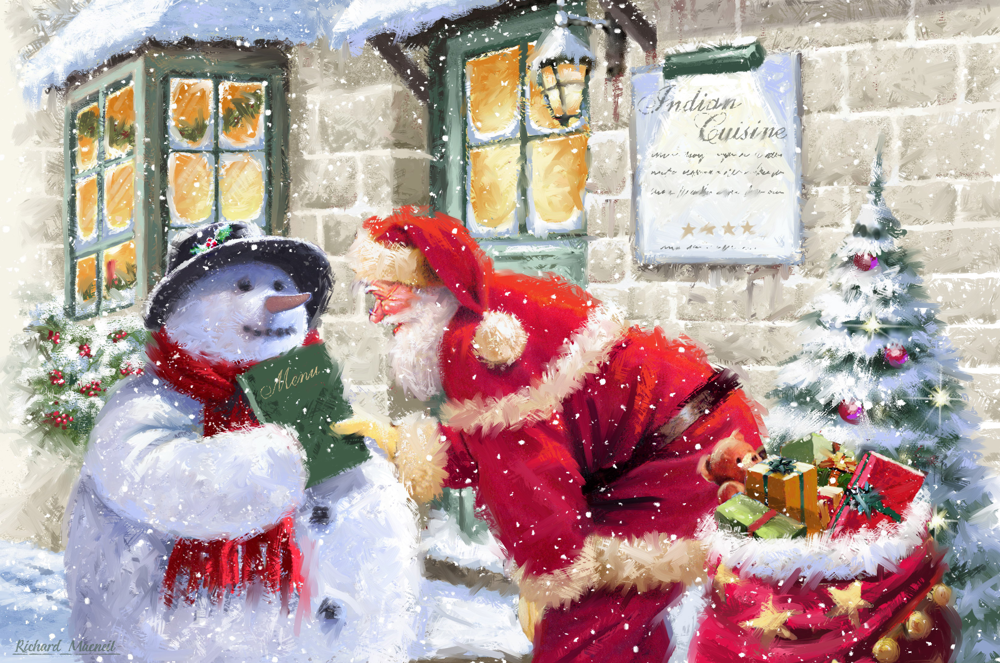 Taking a Break Personalised Christmas Card