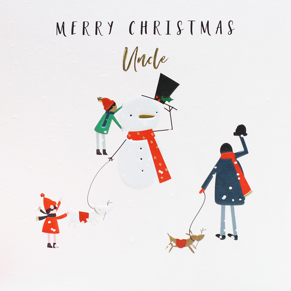 Snowman Uncle Christmas Card
