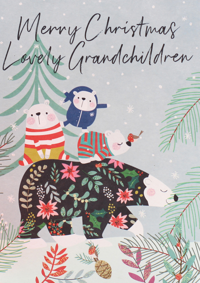 Polar Bears Grandchildren Christmas Card