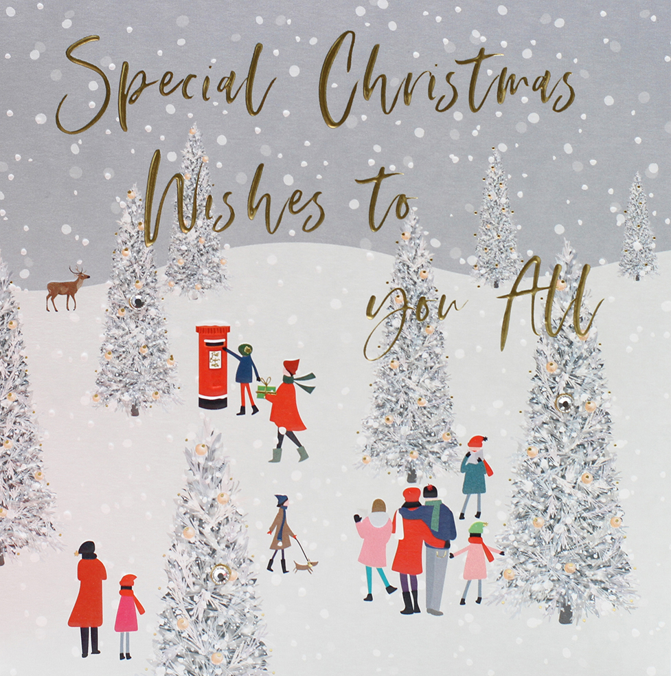 Snow Scene To You All Christmas Card