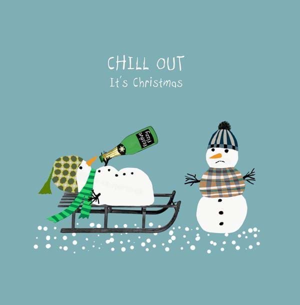 Chill Out Christmas Card