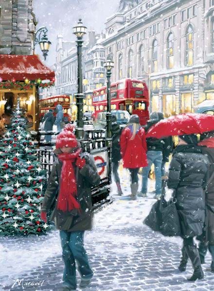 London Winter Scene Personalised Christmas Card