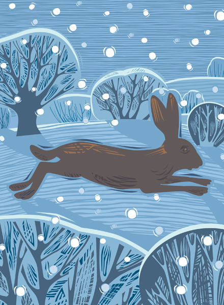 Country Hare Personalised Christmas Card