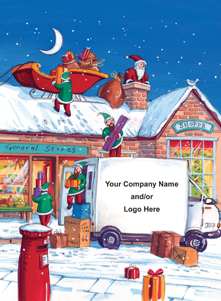 Christmas Couriers Personalised Christmas Card - Front Personalised