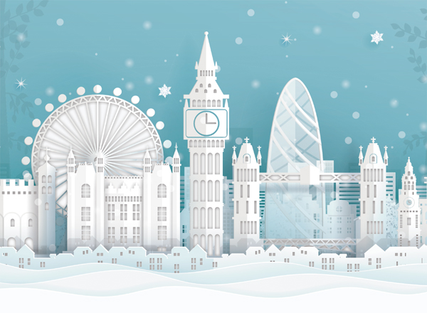 London Landmarks Personalised Christmas Card