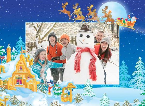 Christmas Frame Personalised Christmas Card - Add Your Own Photo