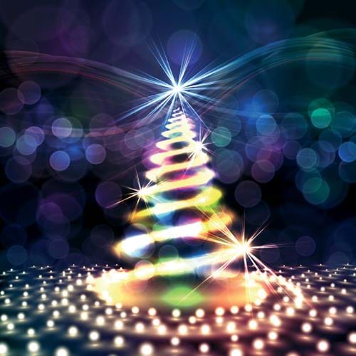 Abstract Tree Personalised Christmas Card