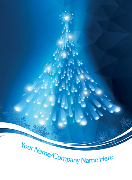 Christmas Tree Wishes Personalised Christmas Card - Front Personalised
