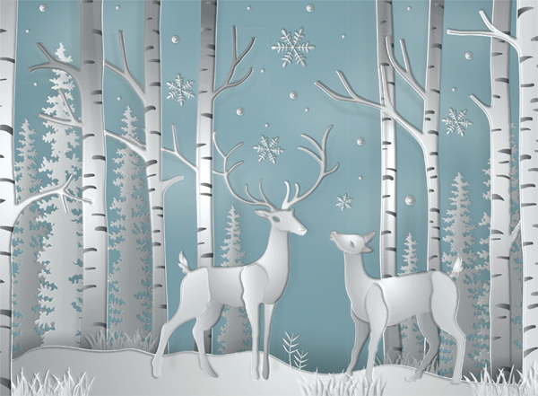 Christmas Reindeer Personalised Christmas Card