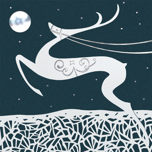 Enchanted Deer Personalised Christmas Card