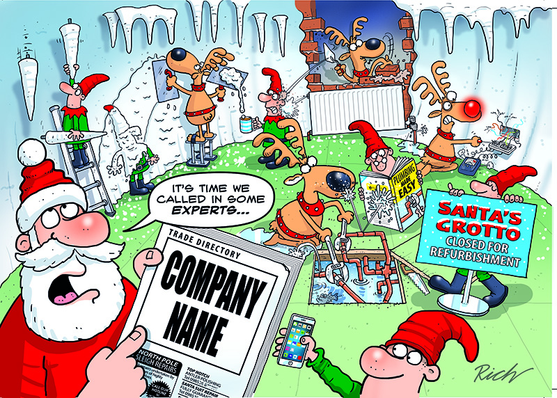 Call in the Experts Front Personalised Christmas Card