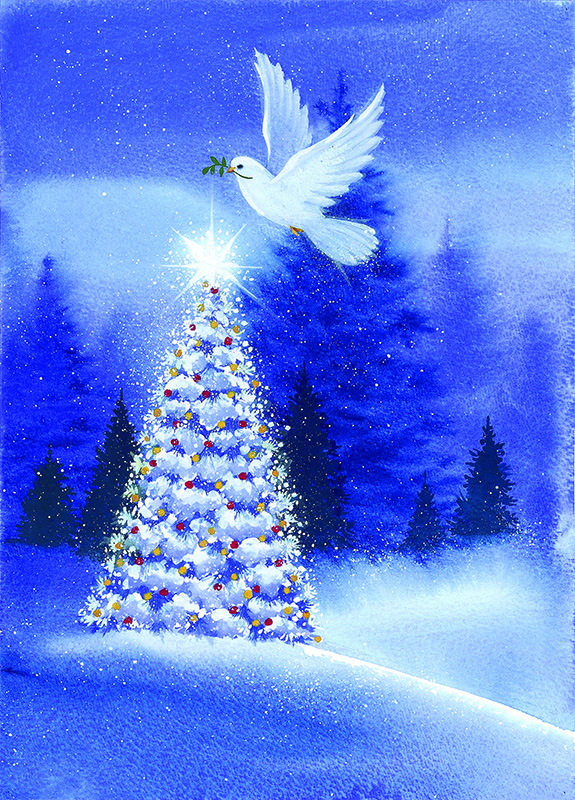 Dove of Peace Personalised Christmas Card