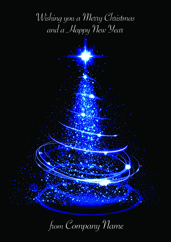Festive Flare Personalised Christmas Card - Front Personalisation