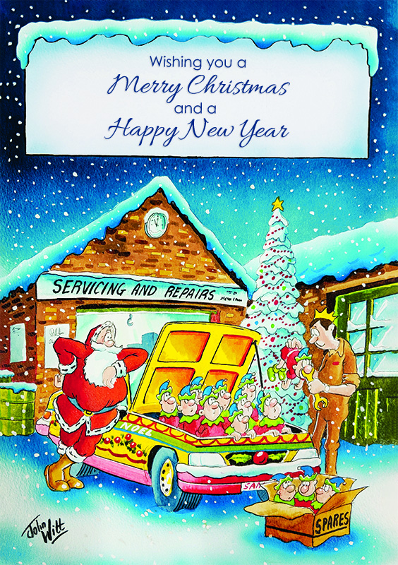Festive Tune Up Personalised Christmas Card
