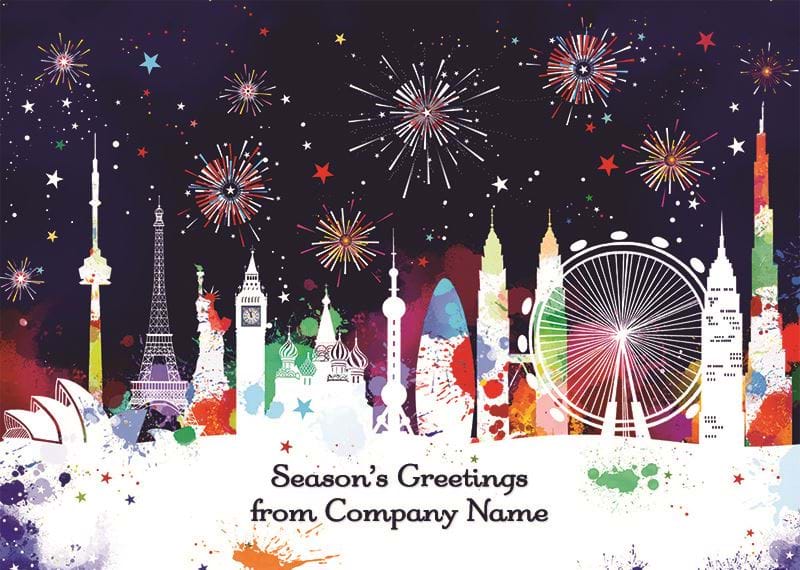 International Montage Personalised Christmas Card - Front Personalisation