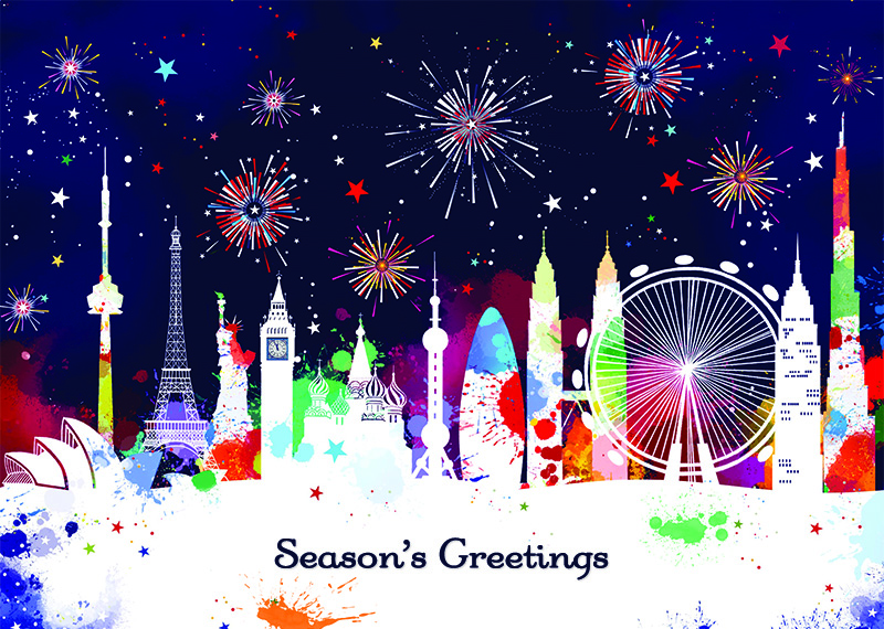 International Montage Personalised Christmas Card