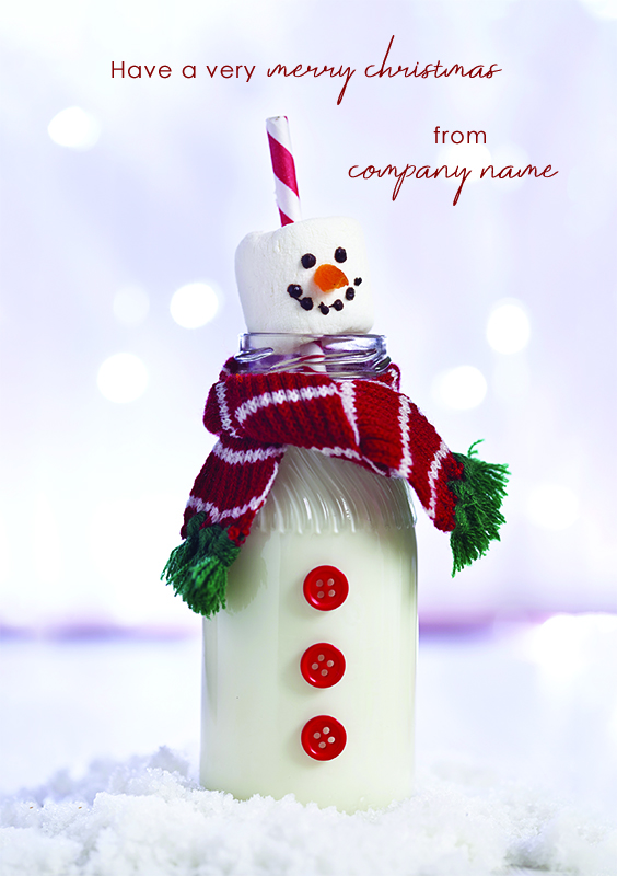 Jolly Snowman Personalised Christmas Card - Front Personalisation