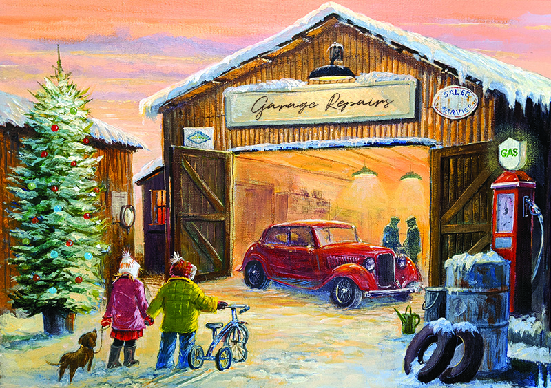 The Village Garage Personalised Christmas Card