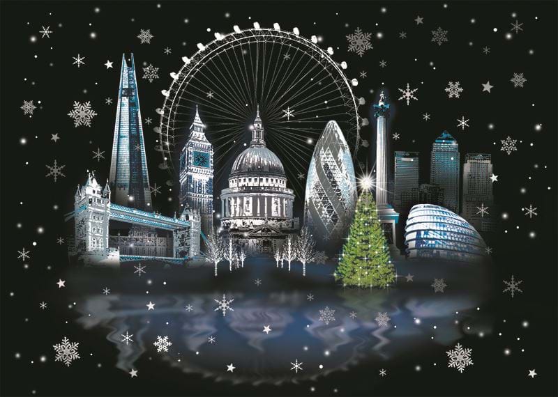 London Montage Personalised Christmas Card
