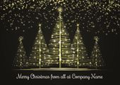 Luminous Forest - Front Personalised Christmas Card