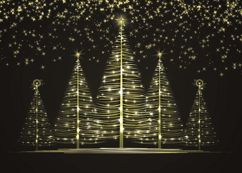 Luminous Forest Personalised Christmas Card