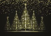 Luminous Forest - Personalised Christmas Card