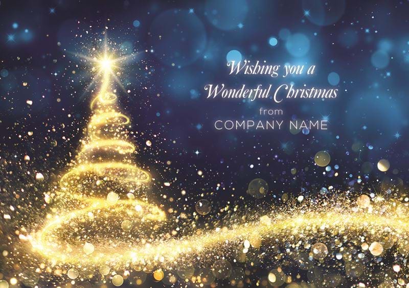 Merry and Bright Personalised Christmas Card - Front Personalisation