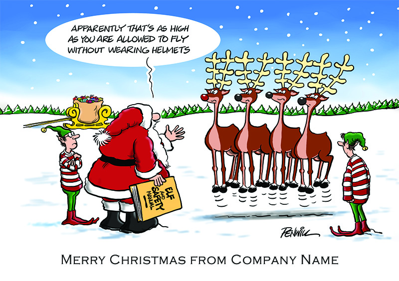 Safety First Personalised Christmas Card - Front Personalisation