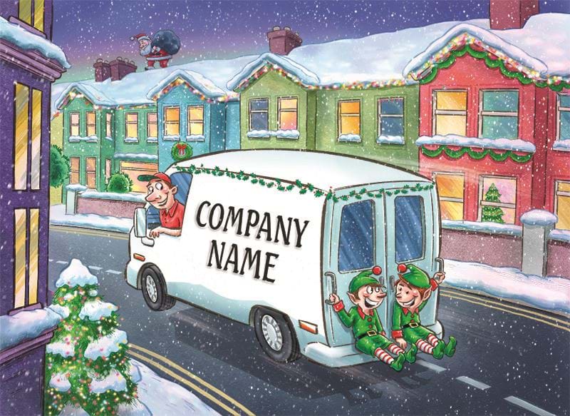Santa's Little Helpers - Front Personalised Christmas Card