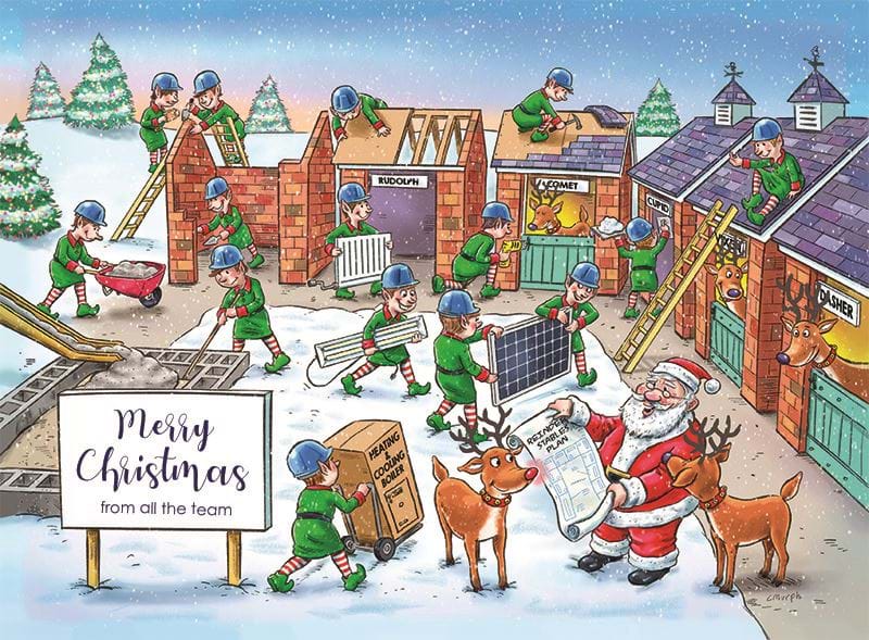 Santa's Stables Personalised Christmas Card
