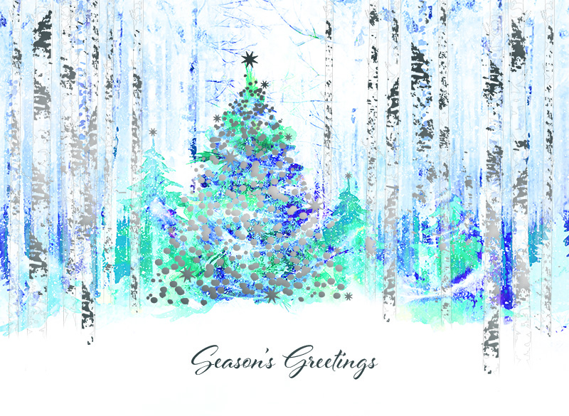 Season's Greetings Personalised Christmas Card