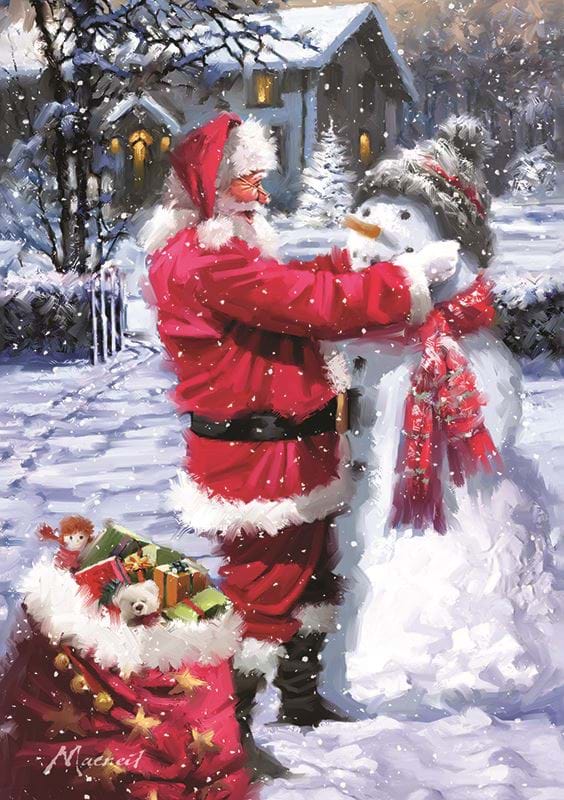 Snowman's Hat Personalised Christmas Card