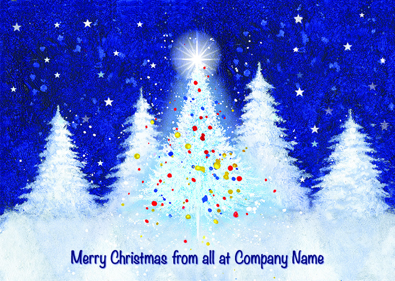 Splash of Colour Personalised Christmas Card - Front Personalisation