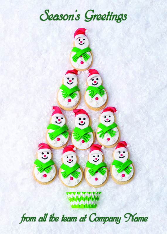 Team Building Personalised Christmas Card - Front Personalisation