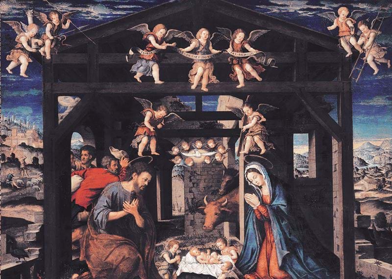 The Adoration of the Child Personalised Christmas Card