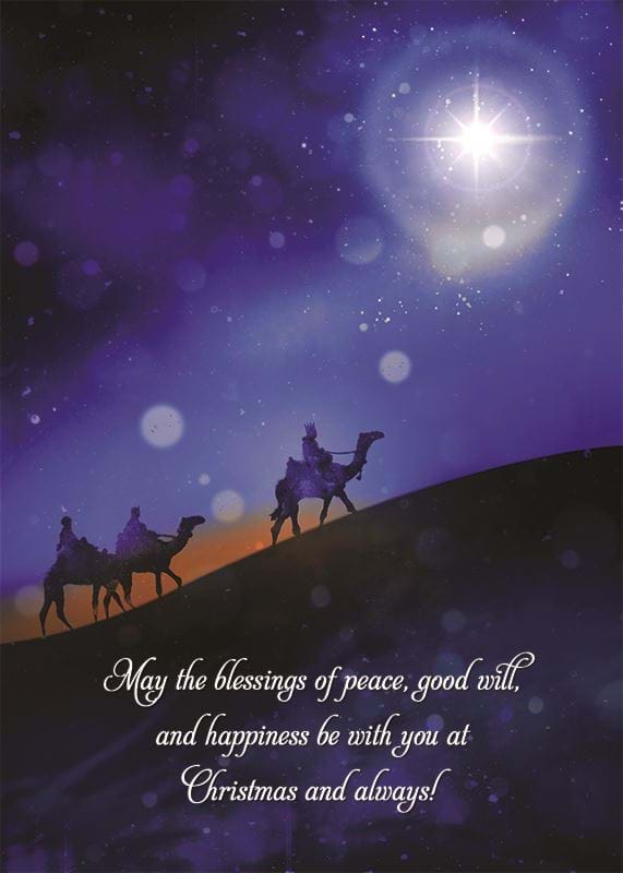 Three Kings Personalised Christmas Card - Front Personalisation