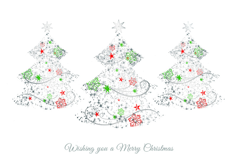 Three Trees Personalised Christmas Card