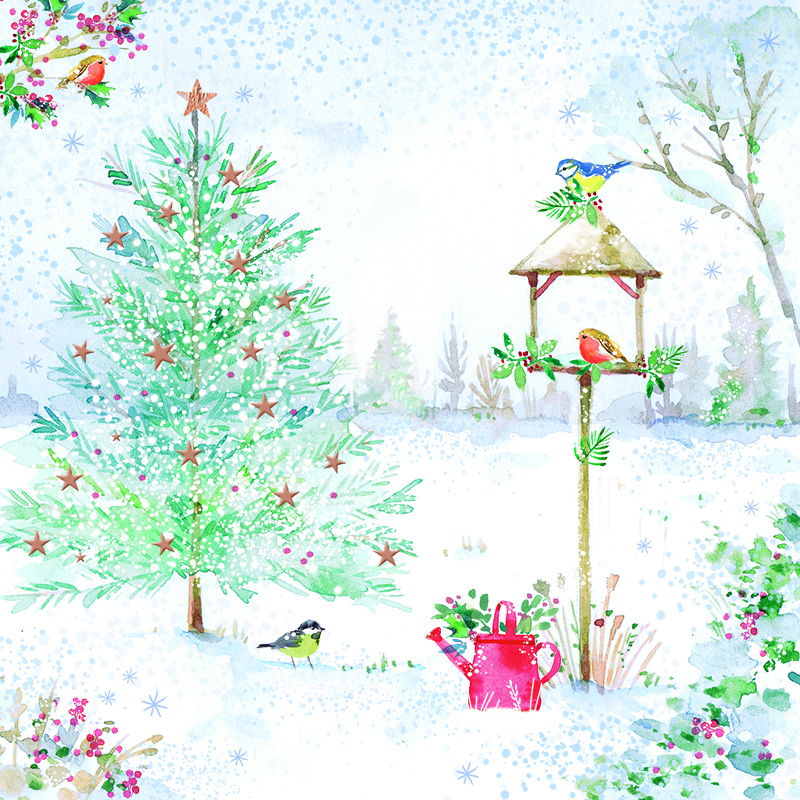 Winter Garden Personalised Christmas Card