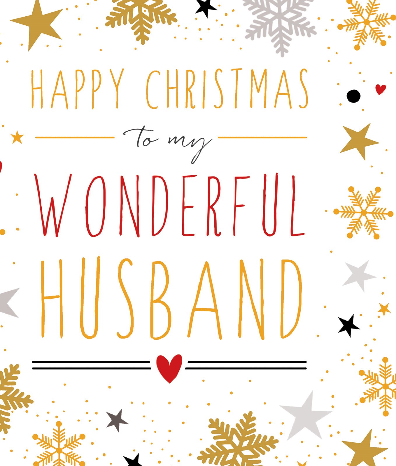 Wonderful Husband Christmas Card