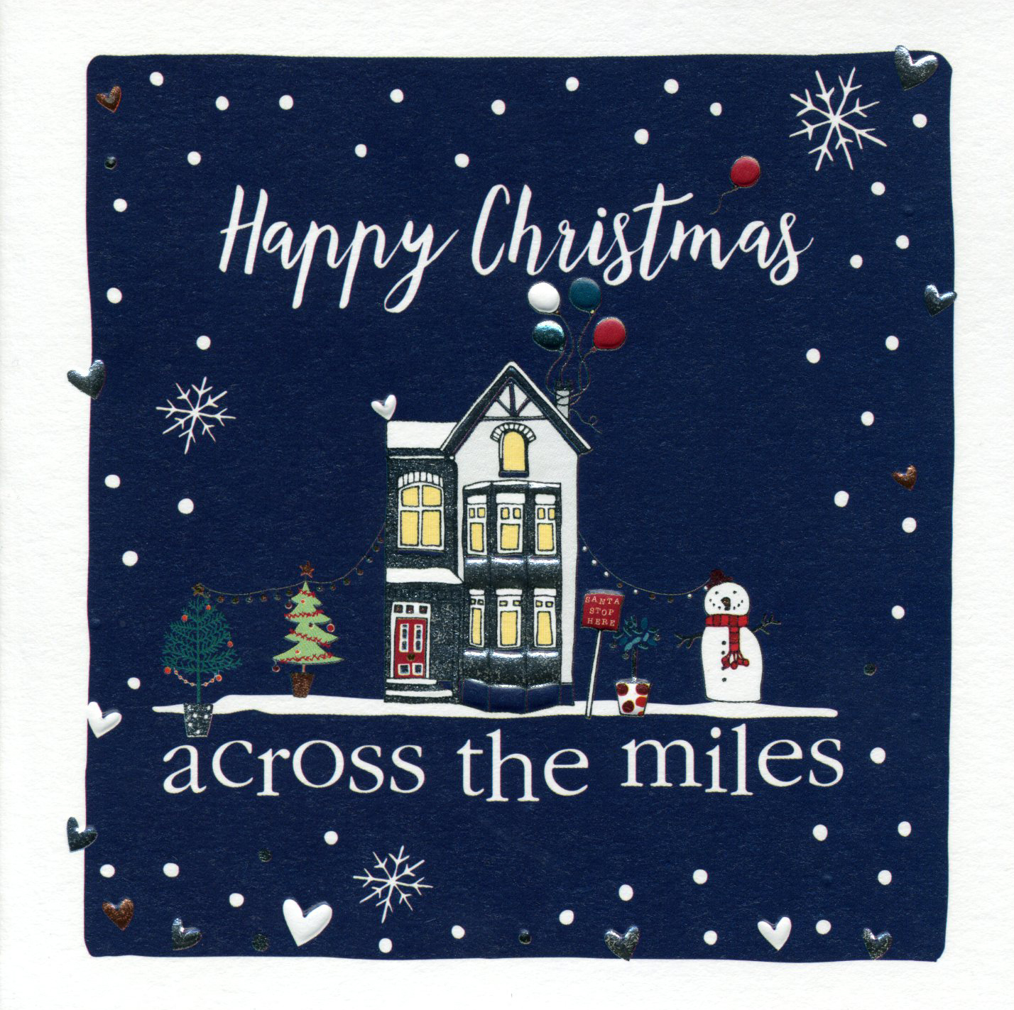 Festive House Across the Miles Christmas Card