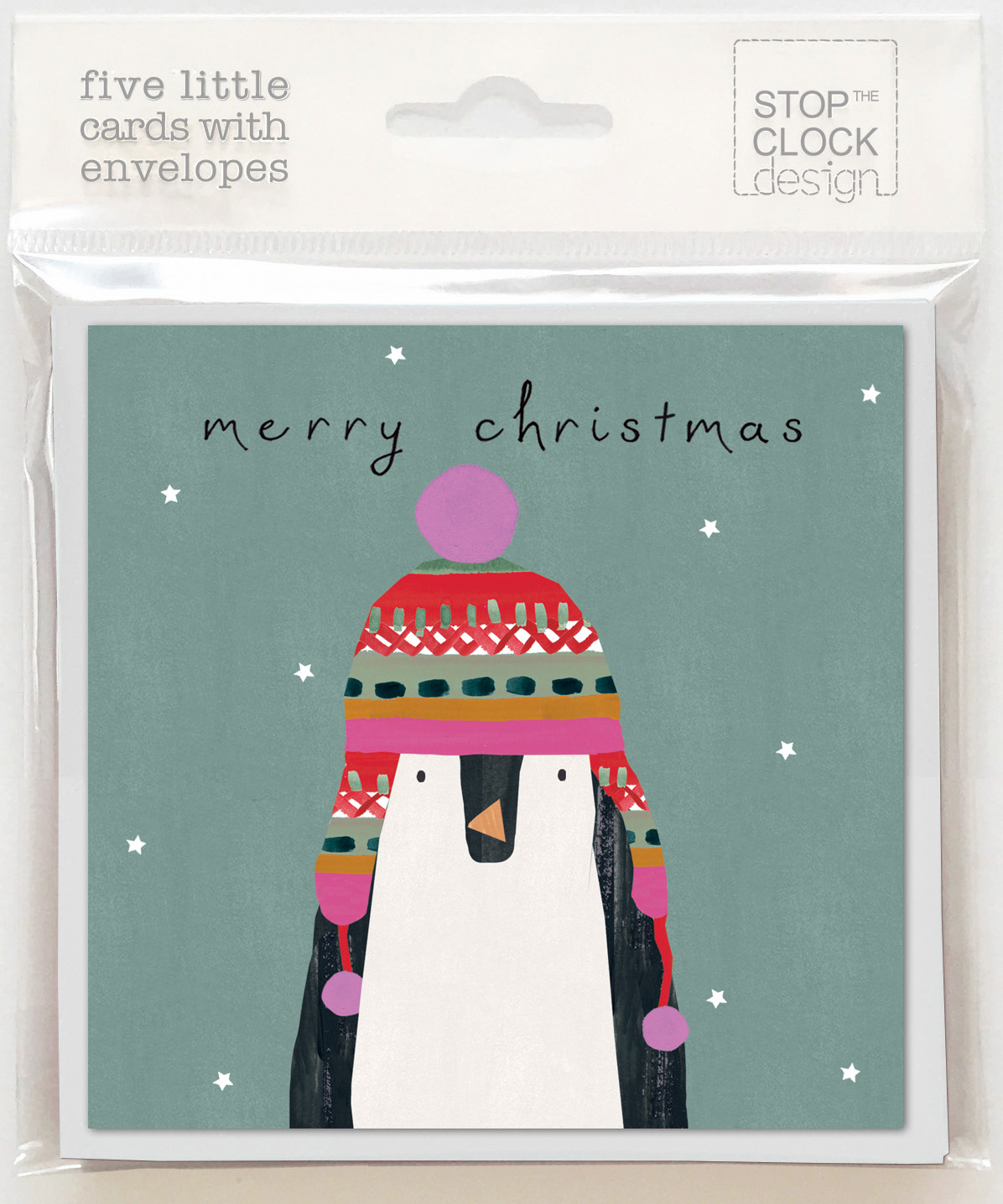 Penguin Woolly Hat Christmas Card Pack (5)