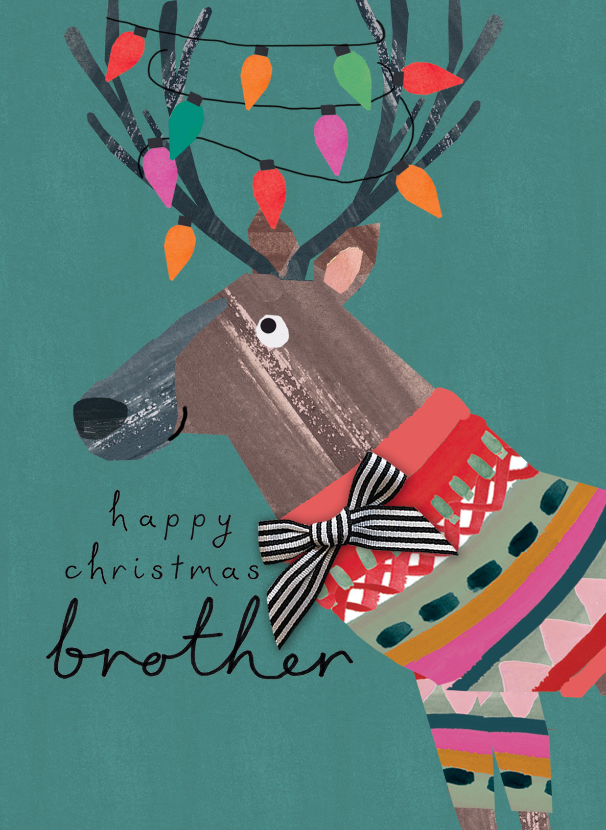 Reindeer Brother Christmas Card