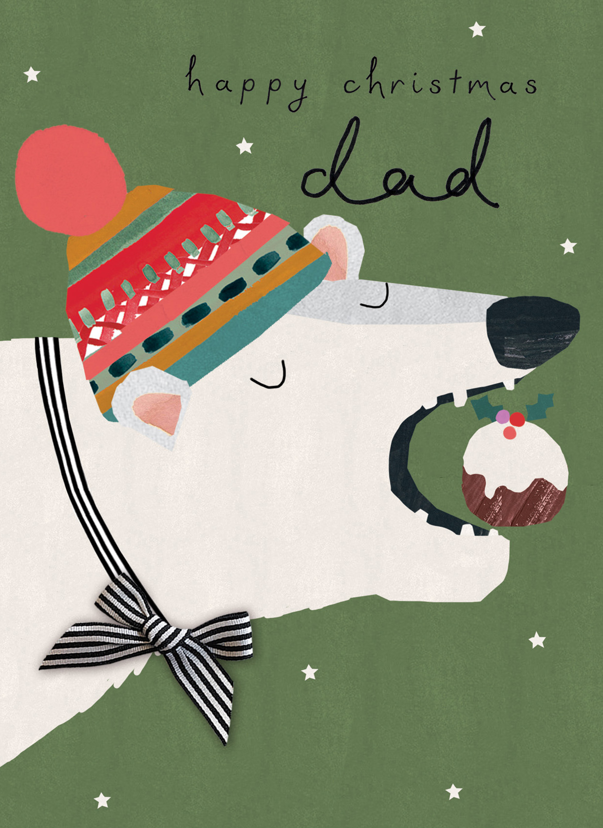 Polar Bear Dad Christmas Card