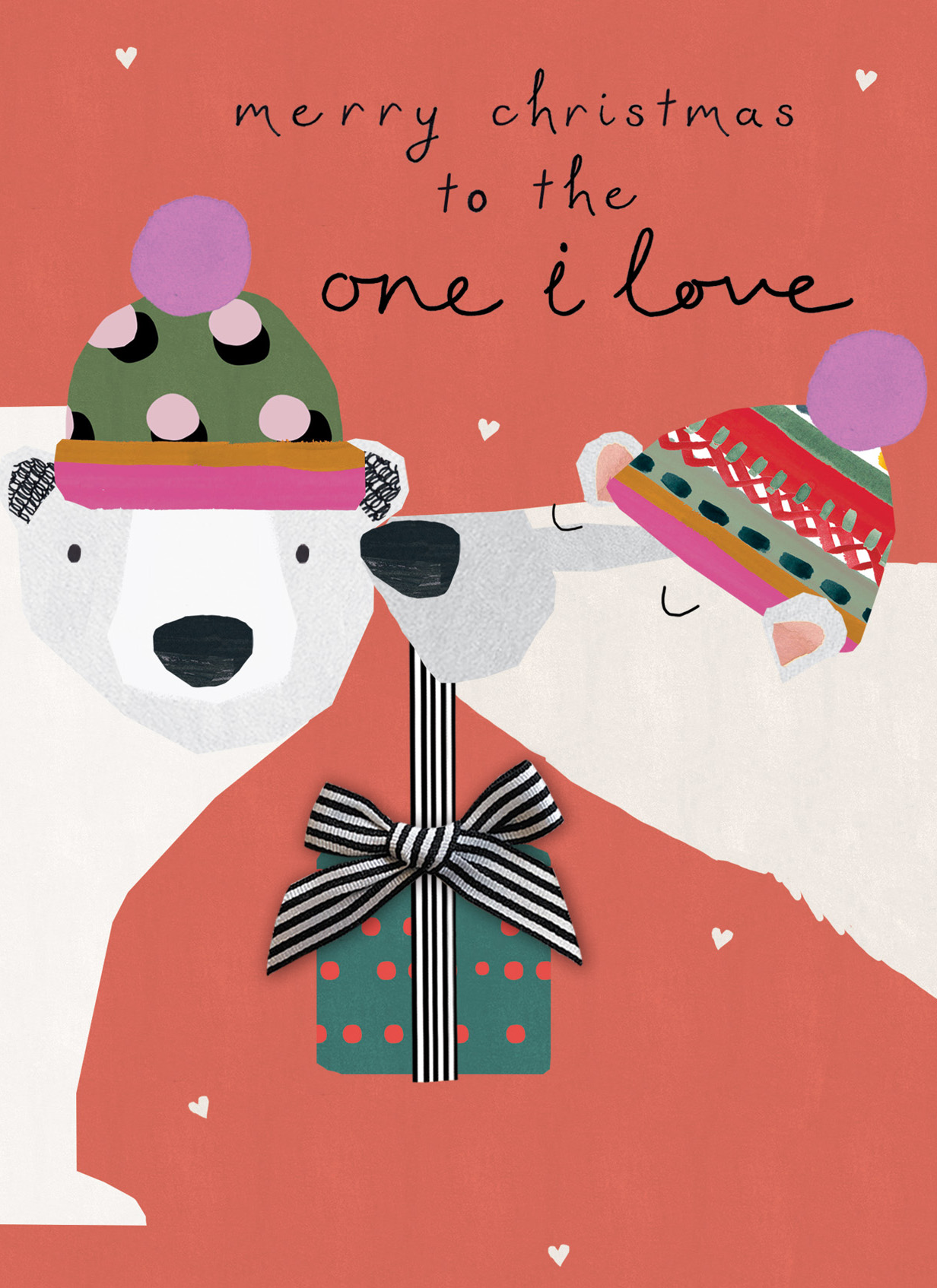 Polar Kiss One I love Christmas Card